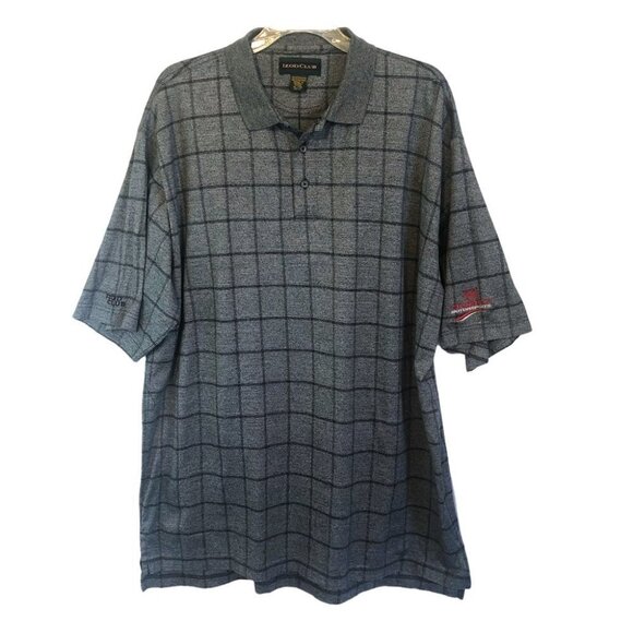 NWOT IZODCLUB  Mens XLG Polo Shirt in Grey/Black - Picture 1 of 9